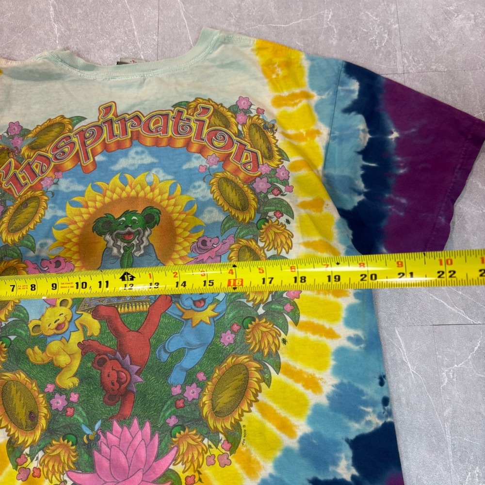 Liquid Blue Grateful Dead Tie Dye Shirt Mens Large 2006 Sunflower Dancing Bears - Picture 7 of 7